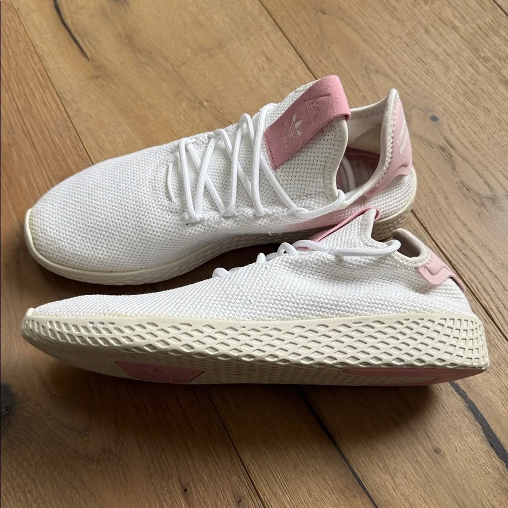 Adidas Pharrell Women's White and Pink Sneakers - Picture 2 of 4